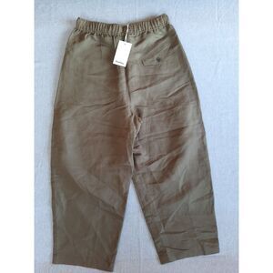 Darling Women Small Capri‎ Drawstring Stretch Waistband Pants Military Green